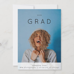 Faire-part Moderne Simple GRAD   College University Two Photo