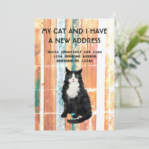 Faire-part Moi et mon chat avons déménagé Annonce