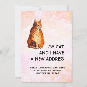Faire-part Moi et mon chat avons déménagé Annonce