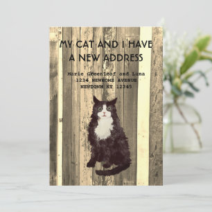 Faire-part Moi et mon chat avons déménagé Annonce