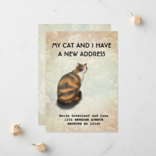 Faire-part Moi et mon chat avons déménagé Annonce