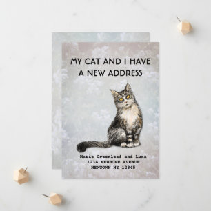 Faire-part Mon chat et moi avons déménagé Annonce
