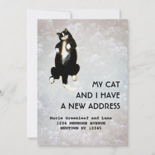 Faire-part Mon chat et moi avons déménagé Annonce
