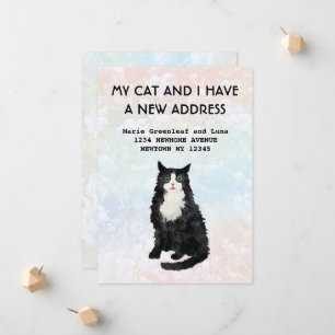 Faire-part Mon chat et moi avons déménagé Annonce