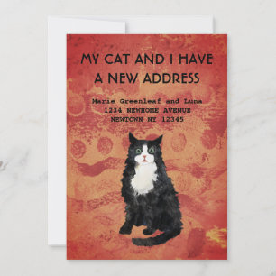 Faire-part Mon chat et moi avons déménagé Annonce