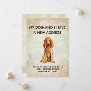 Faire-part Mon chien et moi avons déménagé Annonce