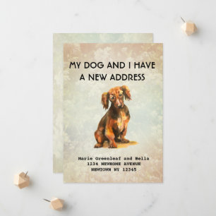 Faire-part Mon chien et moi avons déménagé Annonce