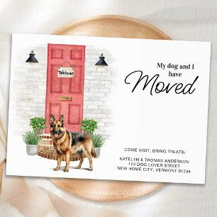 Faire-part Mon chien et moi avons déplacé berger allemand bou