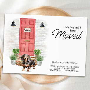 Faire-part Mon chien et moi avons déplacé Dachshund Dog Movin
