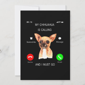 Faire-part Mon Chihuahua Appelle _ Je Dois Me Propre Amoureux