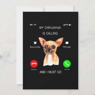 Faire-part Mon Chihuahua Appelle _ Je Dois Me Propre Amoureux