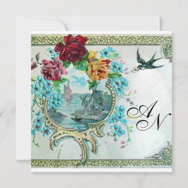 FAIRE-PART MONOGRAMME ROMANTİCA 3 (Devant)