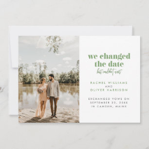 Faire-part Moss Green Nous avons changé la date mais n'avons 
