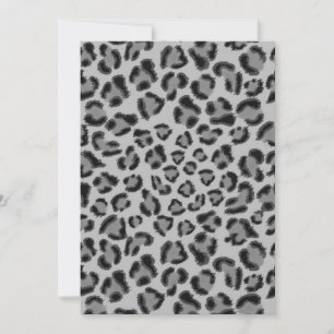 Faire-part Motif léopard noir et gris, motif guépard