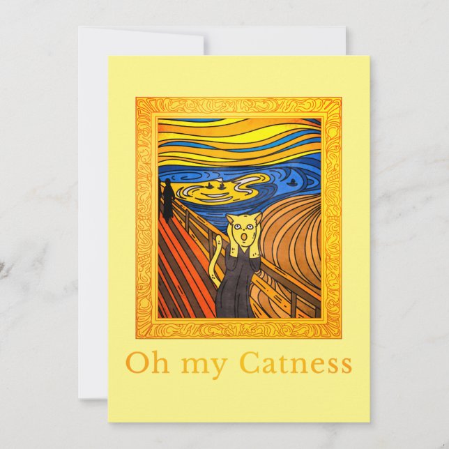 Faire-part Munch Cat (Devant)