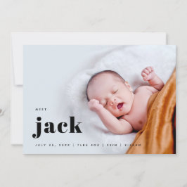 Faire-part Naissance moderne de bébé gras