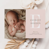 Naissance moderne initiale rose pâle Bébé trois ph