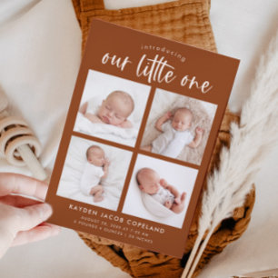 Faire-part Naissance Multi Photo Little One Terracotta