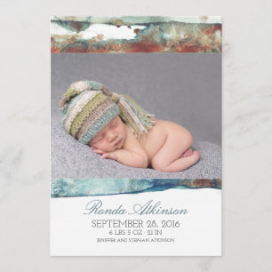 Faire-part Naissance nouveau-née de photo de bébé de plage