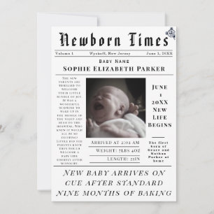 Faire-part Naissance Times Naissance