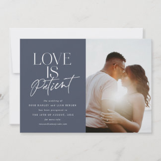 Faire-part Navy Script Love Wedding Photo Changer la date