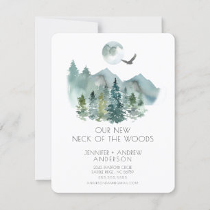 Faire-part Neck of the Woods   Modern Moving Announcement