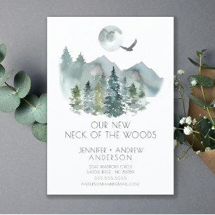 Faire-part Neck of the Woods   Modern Moving Announcement