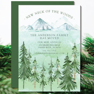 Faire-part Neck of the Woods   Mountains Moving Announcement