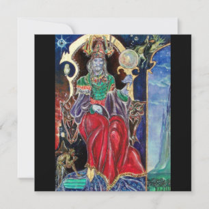 Faire-part NEUROMANCER, bleu rouge noir