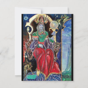 Faire-part NEUROMANCER, bleu rouge noir