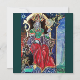 Faire-part NEUROMANCER, bleu rouge vert