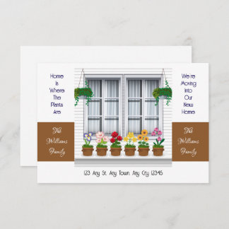 Faire-part New Roots & Blooming Views New Home Announcement