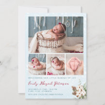 Noël d'hiver Bébé Fille Nouveau-né Photo Naissance