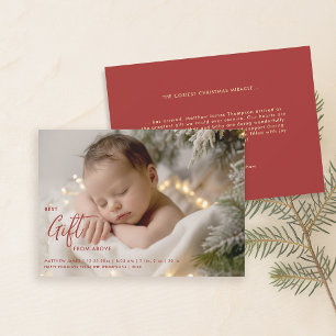 Faire-part Noël Meilleure calligraphie Cadeau moderne photo b