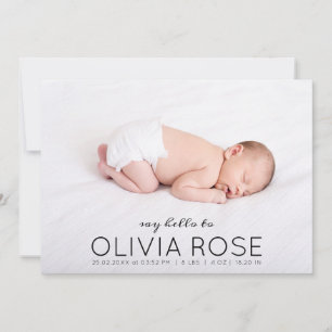 Faire-part Nom du bébé Photo Overlay Pastel Terrazzo Naissanc