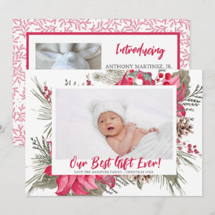 Faire-part Notre Meilleur Cadeau Naissance de bébé Ever