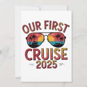 Faire-part Notre première croisière 2025 - Correspondance de 
