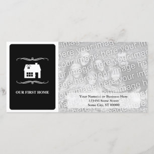 Faire-part notre première maison (mod noir et blanc)