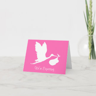 Faire-part Nous attendons la cigogne de vol