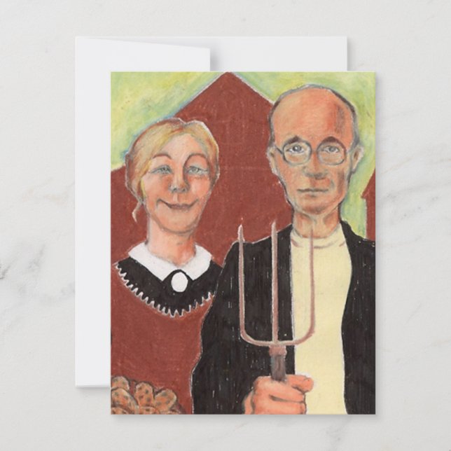 Faire-part Nous avons déménagé Annonce American Gothic Ranch (Devant)