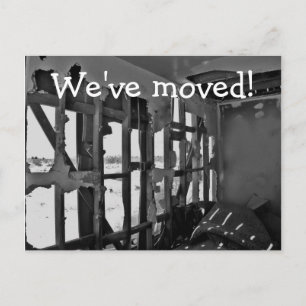 Faire-part Nous avons déménagé ! carte postale de maison détr