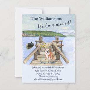 Faire-part Nous avons déménagé Dog Lake Boat Mountain Dock Mo