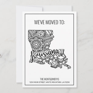 Faire-part Nous avons déménagé en Louisiane State Floral Mand