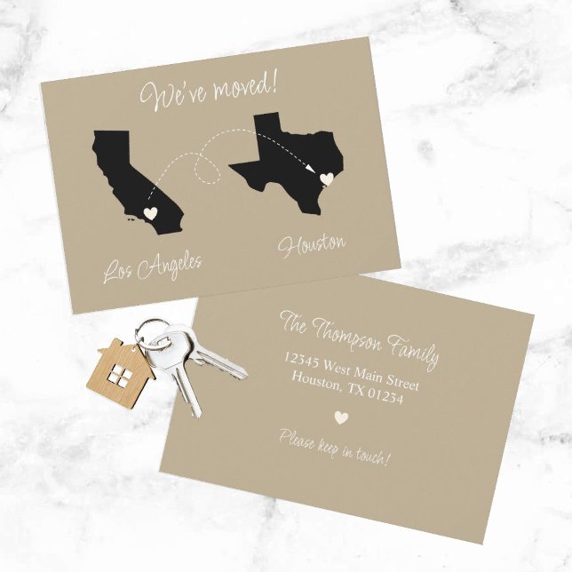 Faire-part Nous avons déménagé ! État après État (Créateur téléchargé)