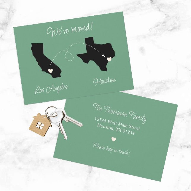 Faire-part Nous avons déménagé ! État pour État  Annonce (Créateur téléchargé)