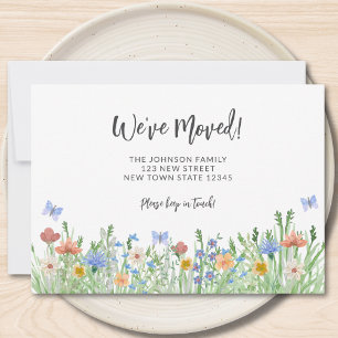 Faire-part Nous avons déménagé Floral Moving