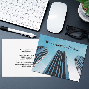 Faire-part Nous avons déménagé nos bureaux Photo de la skylin