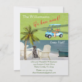 Faire-part Nous avons déplacé Chien Ocean Beach Budget Bouger