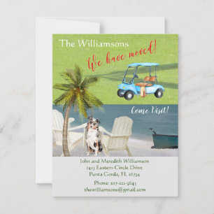 Faire-part Nous avons déplacé Chien Ocean Beach Move