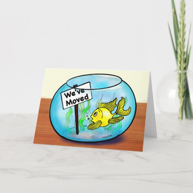 Faire-part Nous avons déplacé la bande dessinée mignonne (Devant)